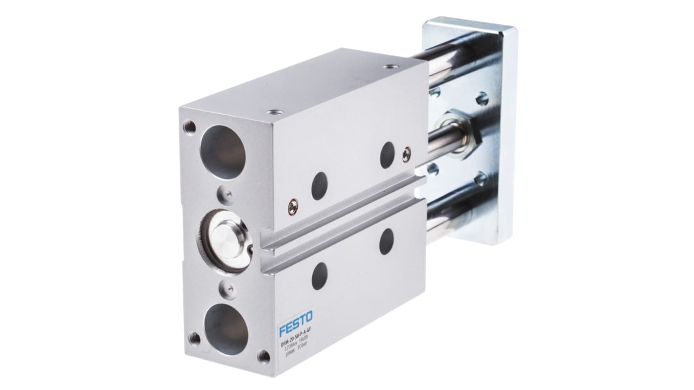 Festo Pneumatic Guided Cylinder - 170844, 20mm Bore, 50mm Stroke, DFM Series, Double Acting