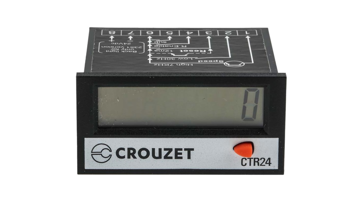 Crouzet CTR24 Counter, 8 Digit, 3 → 30 V dc