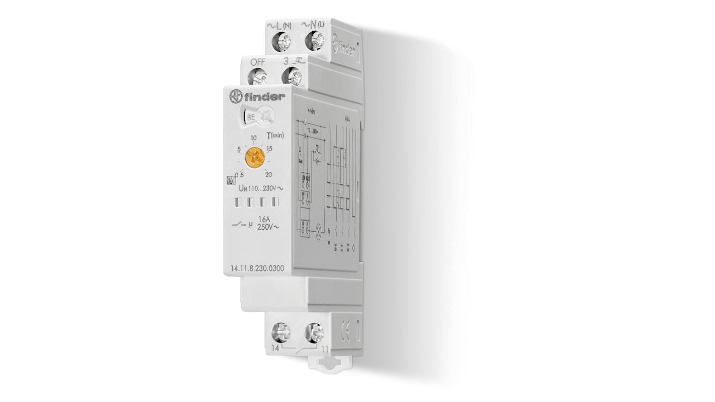 Finder Digital Staircase Timer 230 V ac, 1-Channel