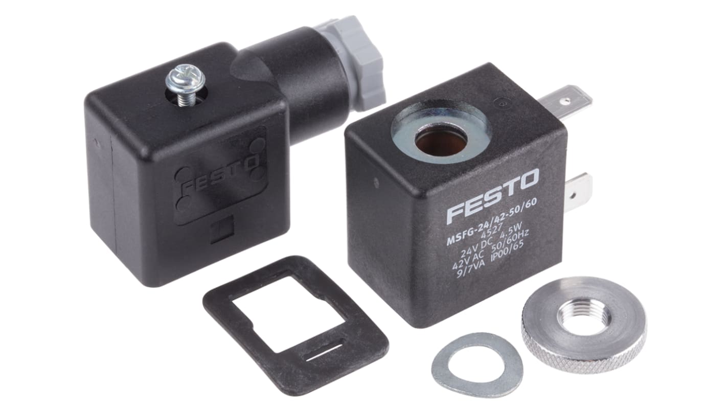 Festo 24 V dc, 42 V ac Solenoid Valve Coil