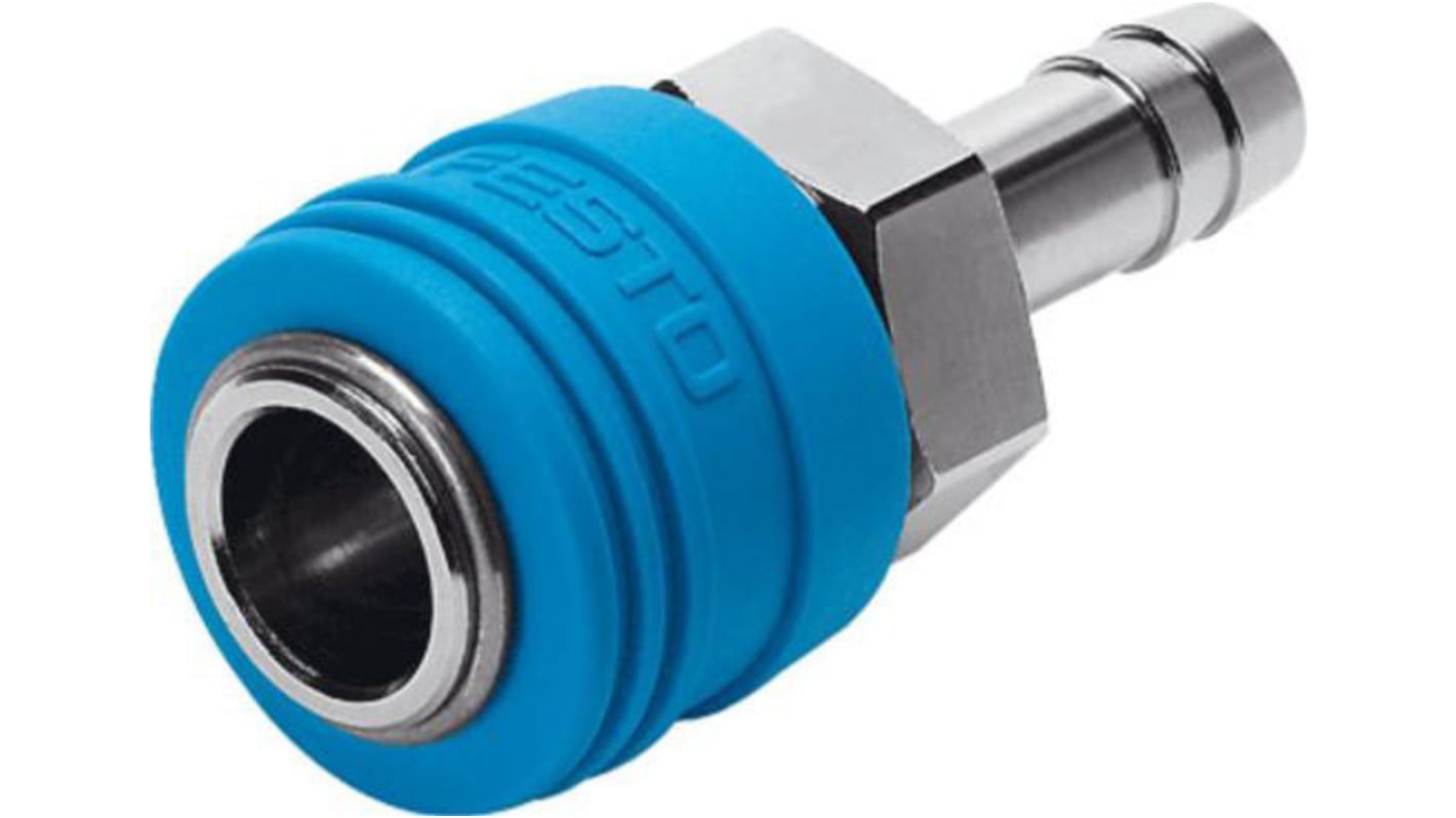 Festo Brass Female Pneumatic Quick Connect Coupling, 12mm Hose Barb