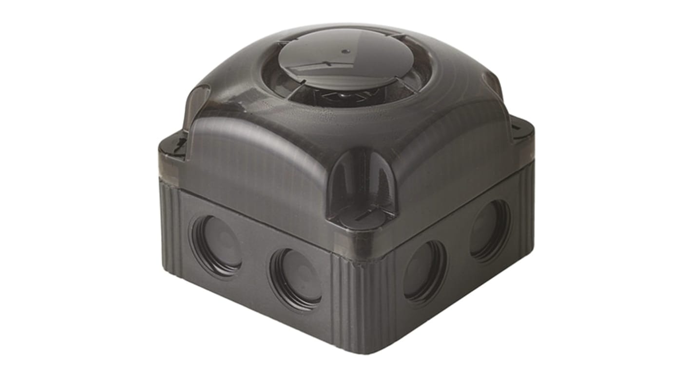 Werma 153 Series Black Single-Tone Electronic Sounder, 115 → 230 V ac, Base/Bracket Mount, IP66