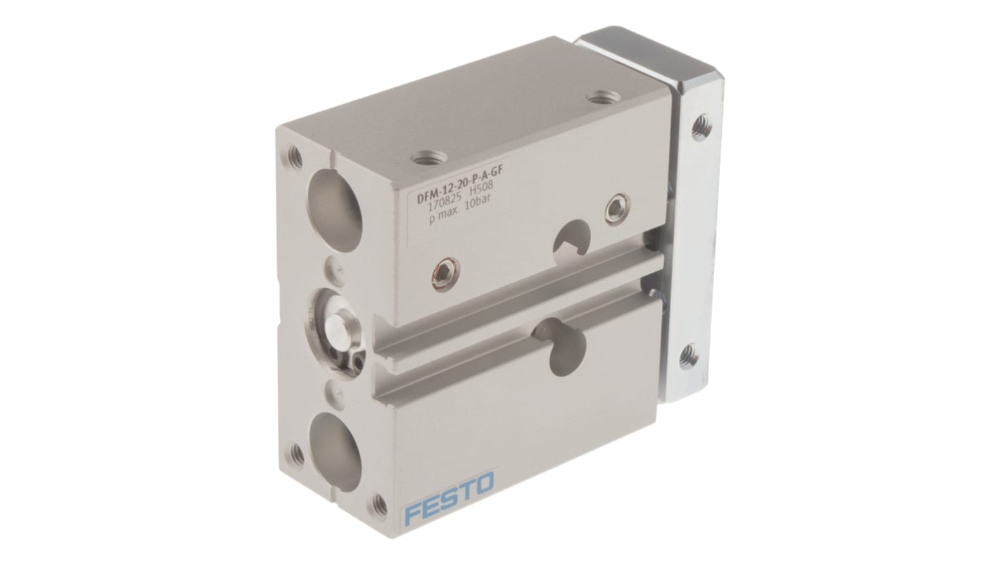 Festo Pneumatic Guided Cylinder - 170825, 12mm Bore, 20mm Stroke, DFM Series, Double Acting