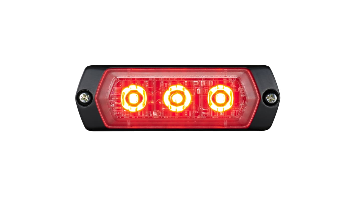 Patlite LPT Series Red Multiple Effect Warning Light, 12 → 24 V, Surface Mount, LED Bulb, IP68