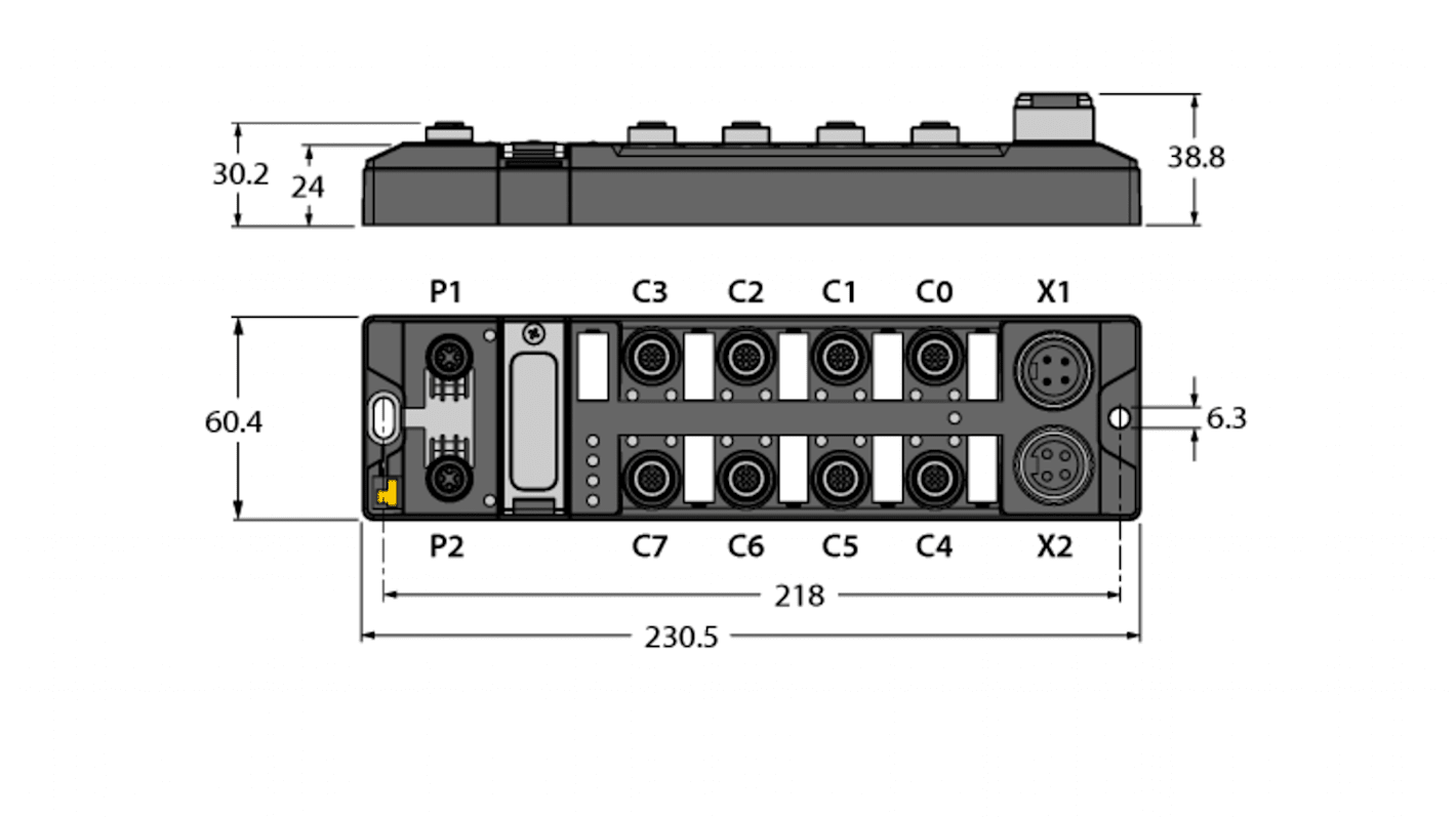 Turck Digital I/O Module for use with Ethernet, TBEN-L4, TBEN