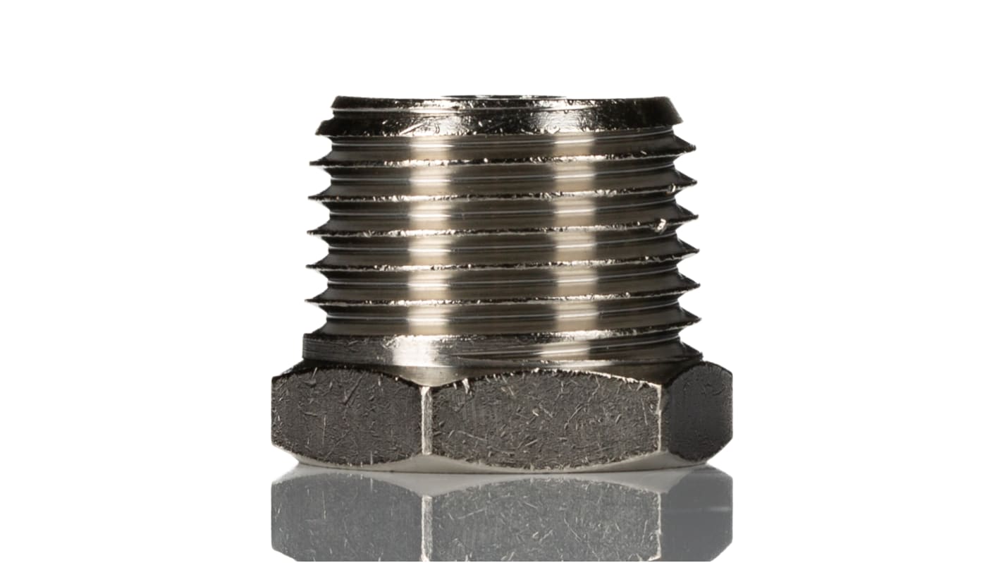 IMI Norgren 15 Series Straight Threaded Adaptor, R 1/2 Male to G 1/8 Female, Threaded Connection Style