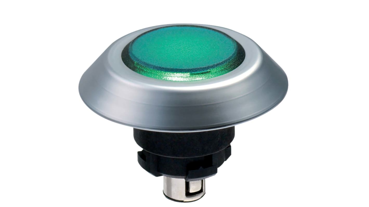 KA Schmersal NMLGN Series Green Illuminated Push Button, Momentary Actuation, 22.3mm Cutout