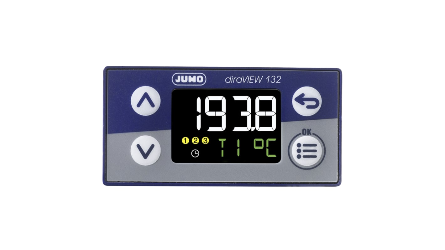 Jumo diraVIEW LCD, Segment Digital Panel Multi-Function Meter for Pressure, Temperature, 48mm x 24mm