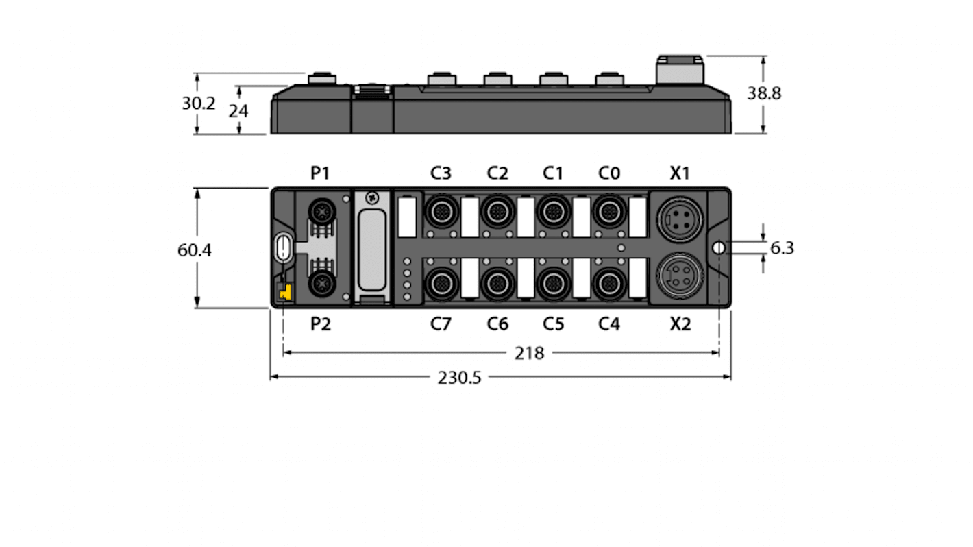 Turck Digital I/O Module for use with Ethernet, TBEN-L4, TBEN