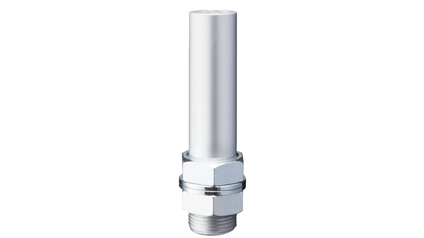 Patlite Silver Threaded Pole for use with LR, SL, SK, SF, NE-A, NE-IL Series