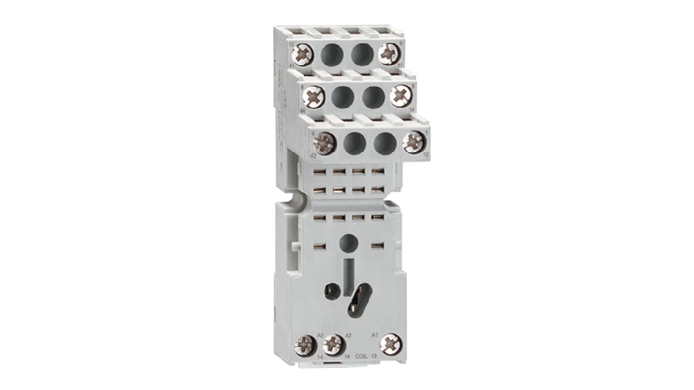 Lovato HR SERIES 230V ac DIN Rail Relay Socket, for use with HR SERIES