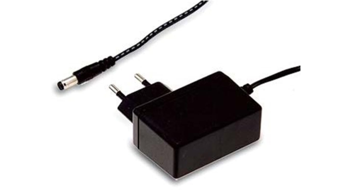 Mean Well 12W Plug-In AC/DC Adapter 5V dc Output, 2.4A Output