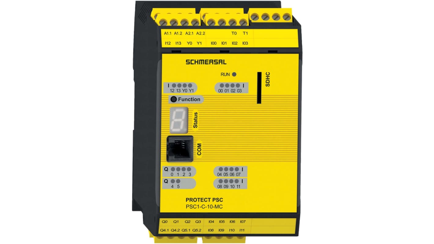 KA Schmersal PSC1 PSC1 Series Safety Controller, 14 Safety Inputs, 4 Safety Outputs, 28.8 V