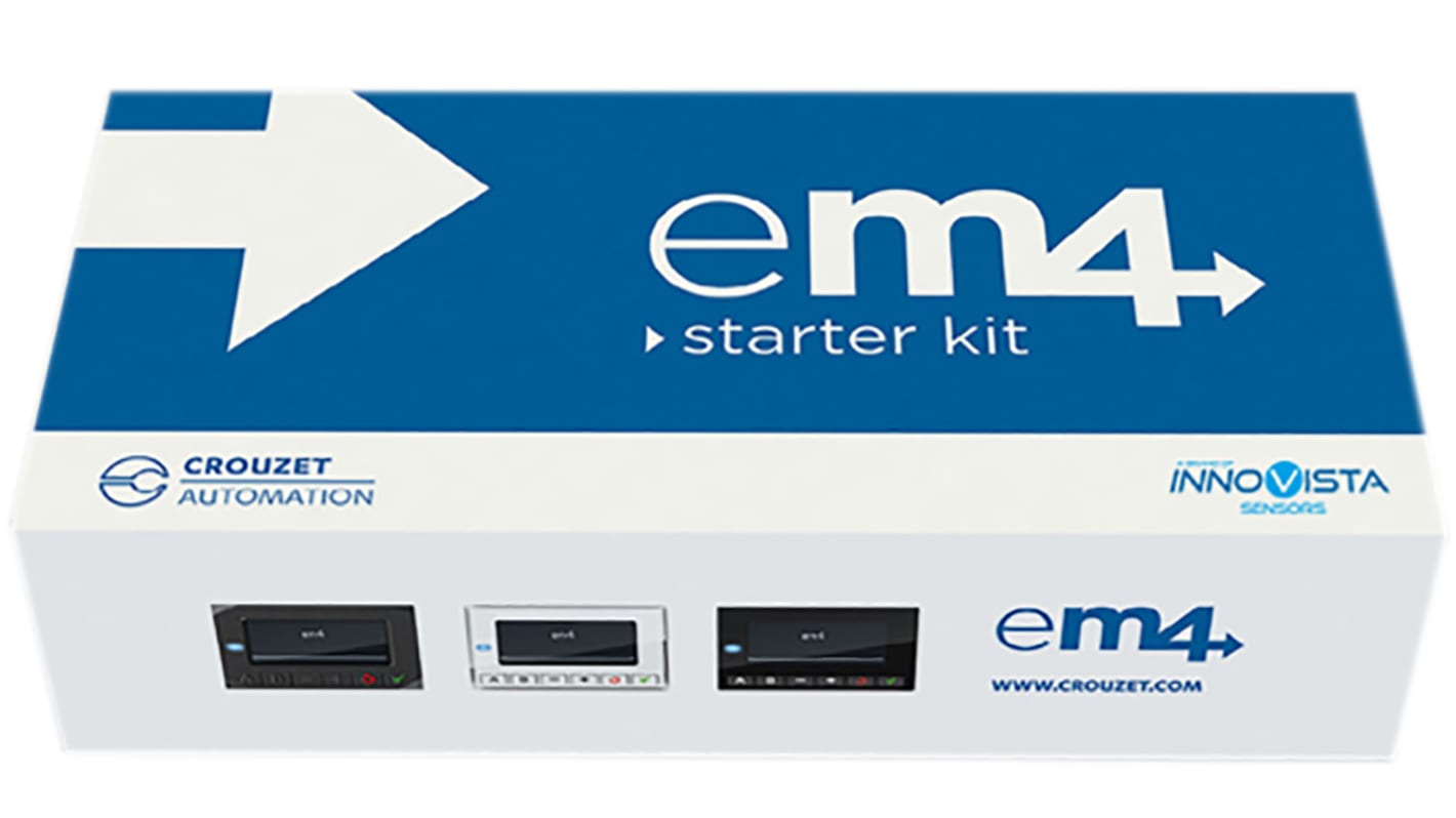 Crouzet, em4, PLC CPU Starter Kit - 12 (Digital/Analogue), 4 (Digital) Inputs, 2 (PWM), 8 (Relay) Outputs, PWM, Relay