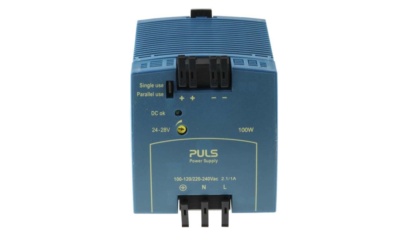 PULS MiniLine MLY Switch Mode DIN Rail Power Supply, 220 → 240V ac ac Input, 24V dc dc Output, 4.2A Output, 100W