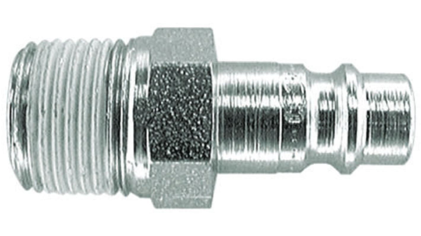 CEJN Steel Male Pneumatic Quick Connect Coupling, R 3/8 Male Threaded