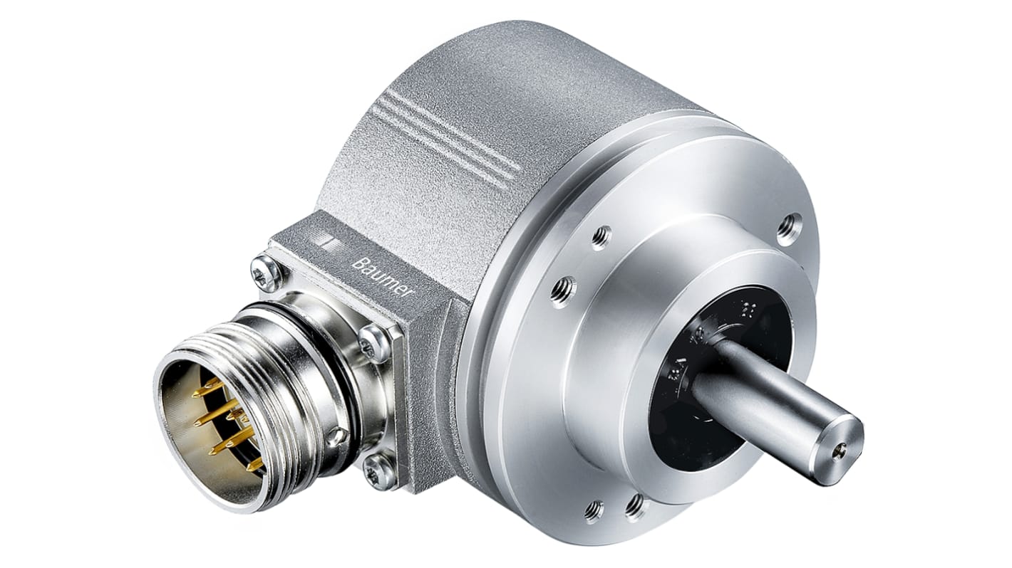 Baumer EIL580 Series Optical Incremental Encoder, 1000 ppr, HTL/Push Pull Signal, Solid Type, 10mm Shaft