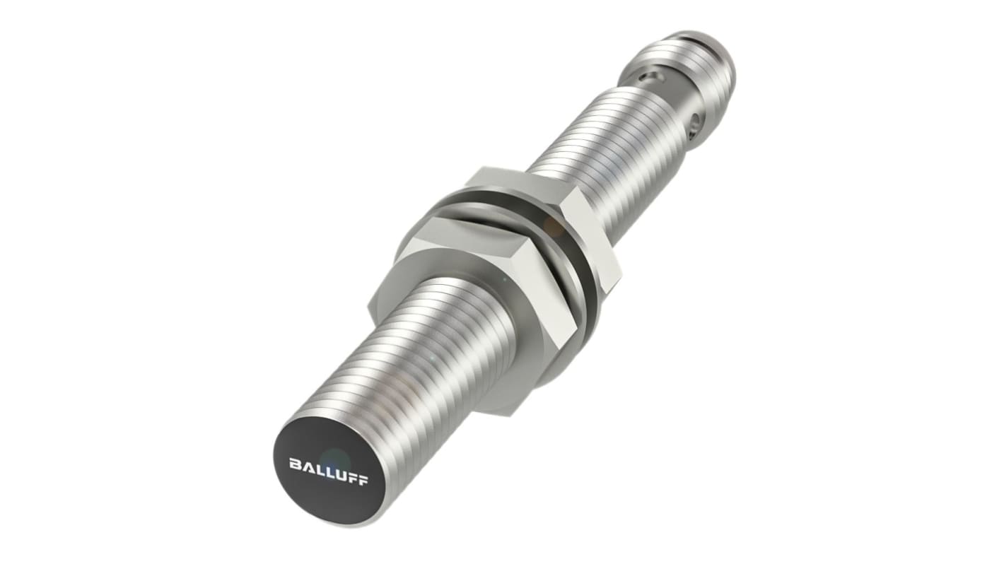 BALLUFF BES Series Inductive Barrel-Style Inductive Proximity Sensor, M8 x 1, 2mm Detection, NPN Output, 10 → 30