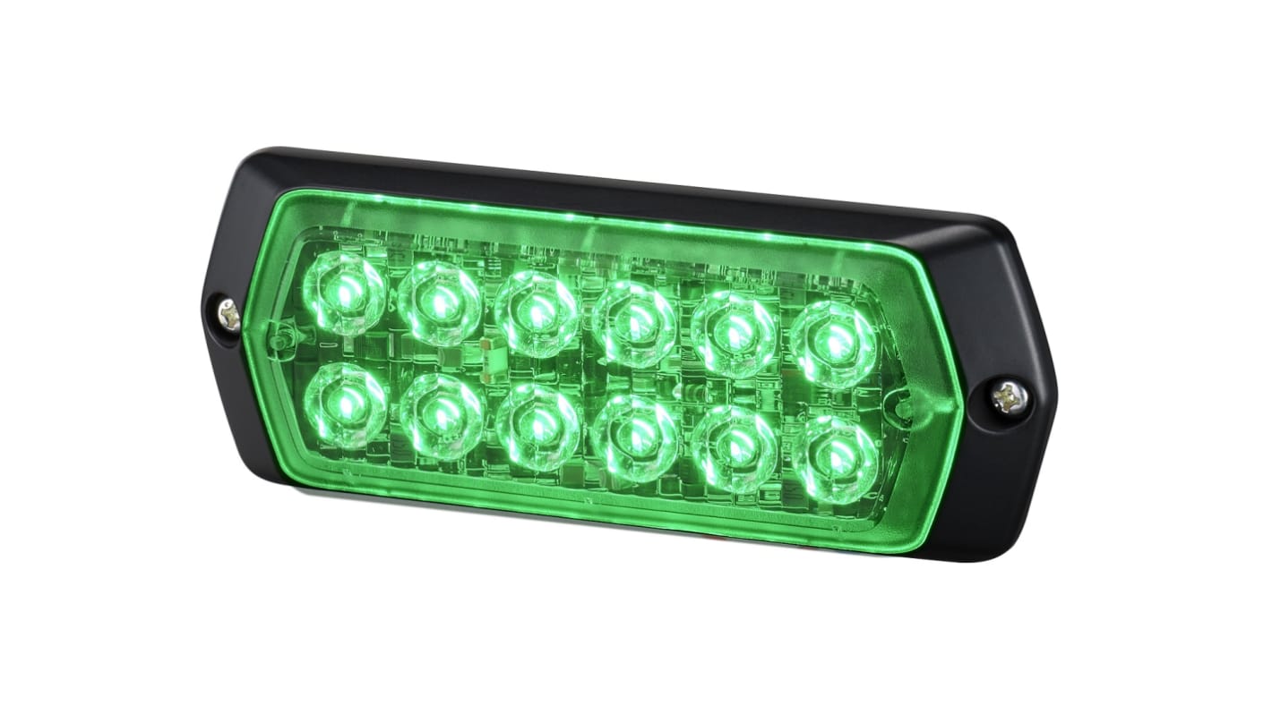 Patlite LPT Series Green Multiple Effect Warning Light, 12 → 24 V, Surface Mount, LED Bulb, IP68