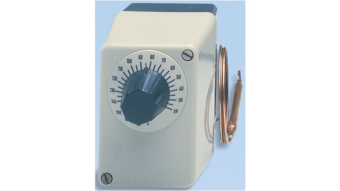 Jumo Capillary Thermostat, +150°C Max, NO/NC, Manual Reset, Surface Mount