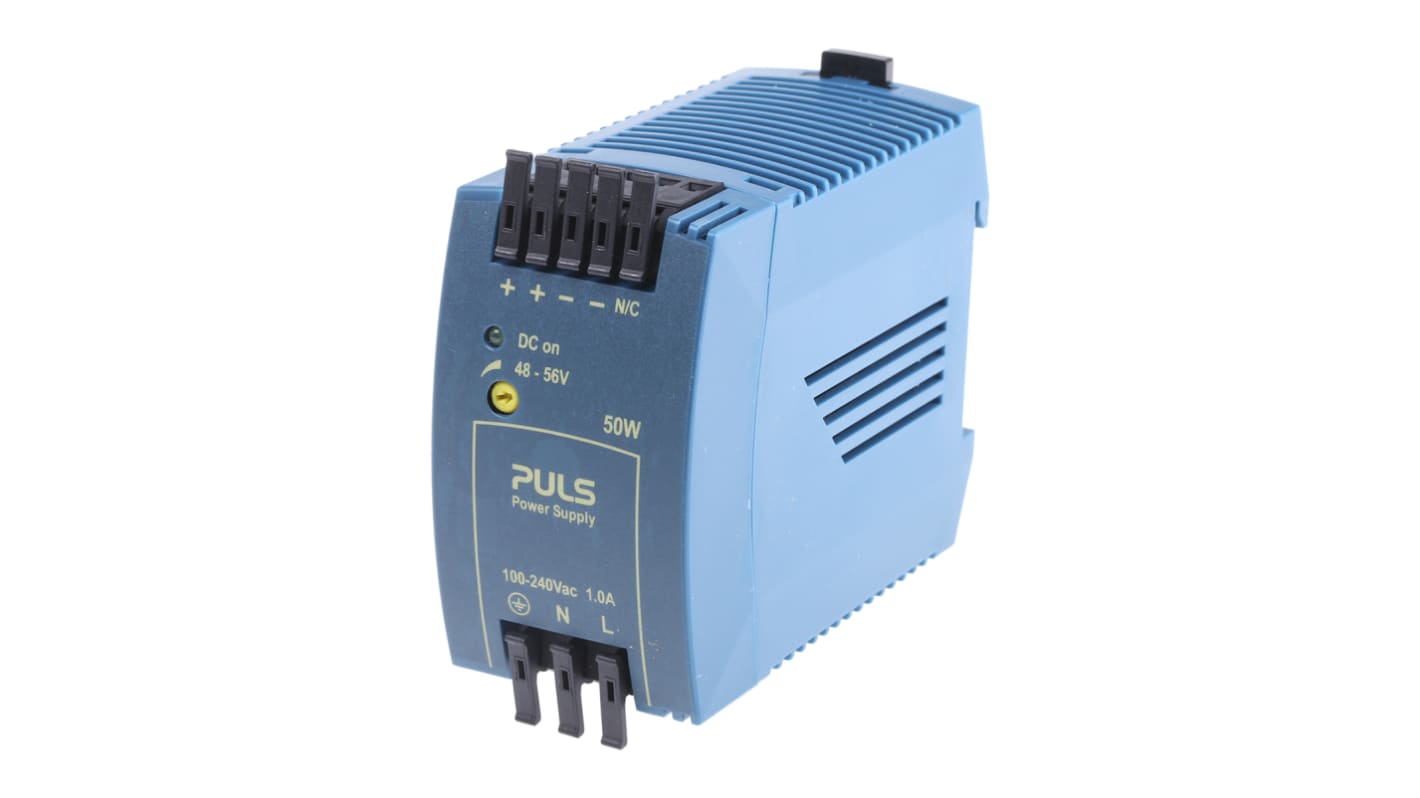 PULS MiniLine MLY Switch Mode DIN Rail Power Supply, 100 → 240V ac ac, dc Input, 48V dc dc Output, 1.05A Output,