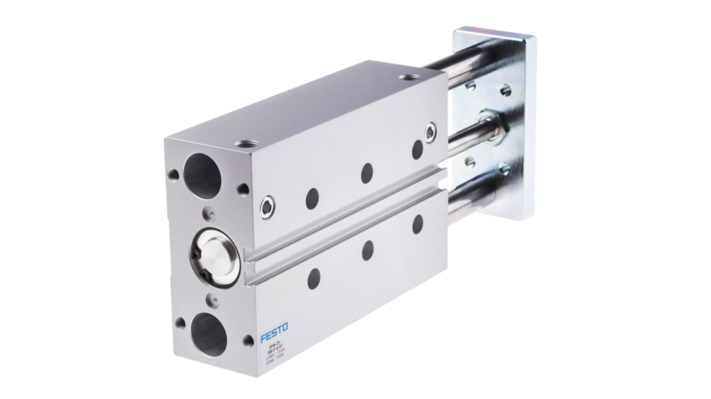 Festo Pneumatic Guided Cylinder - 170853, 25mm Bore, 100mm Stroke, DFM Series, Double Acting