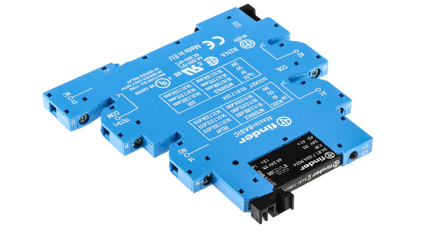 Finder DIN Rail Solid State Interface Relay, 2 A Max Load, 24 V dc Max Load, 26.4 V dc Max Control