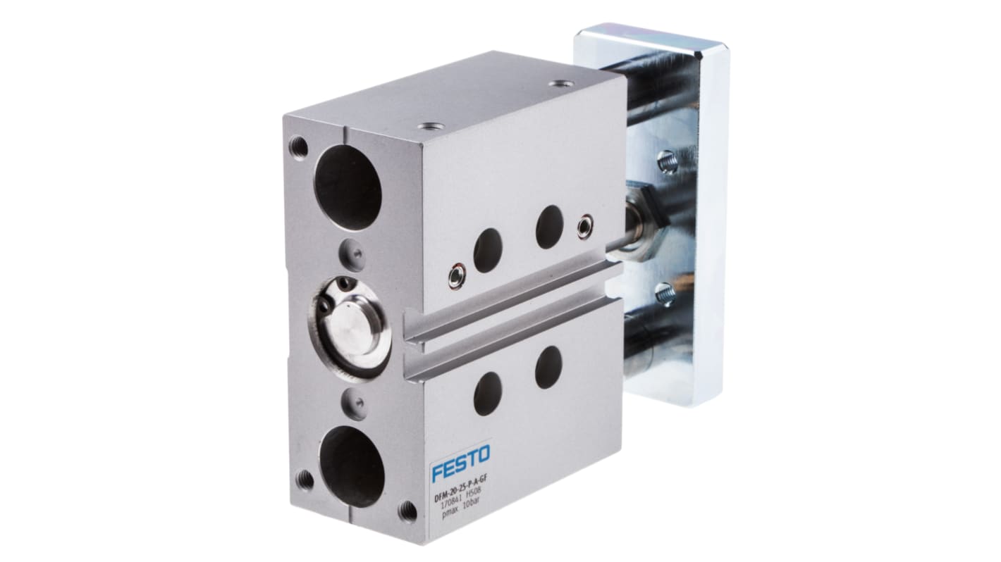 Festo Pneumatic Guided Cylinder - 170841, 20mm Bore, 25mm Stroke, DFM Series, Double Acting