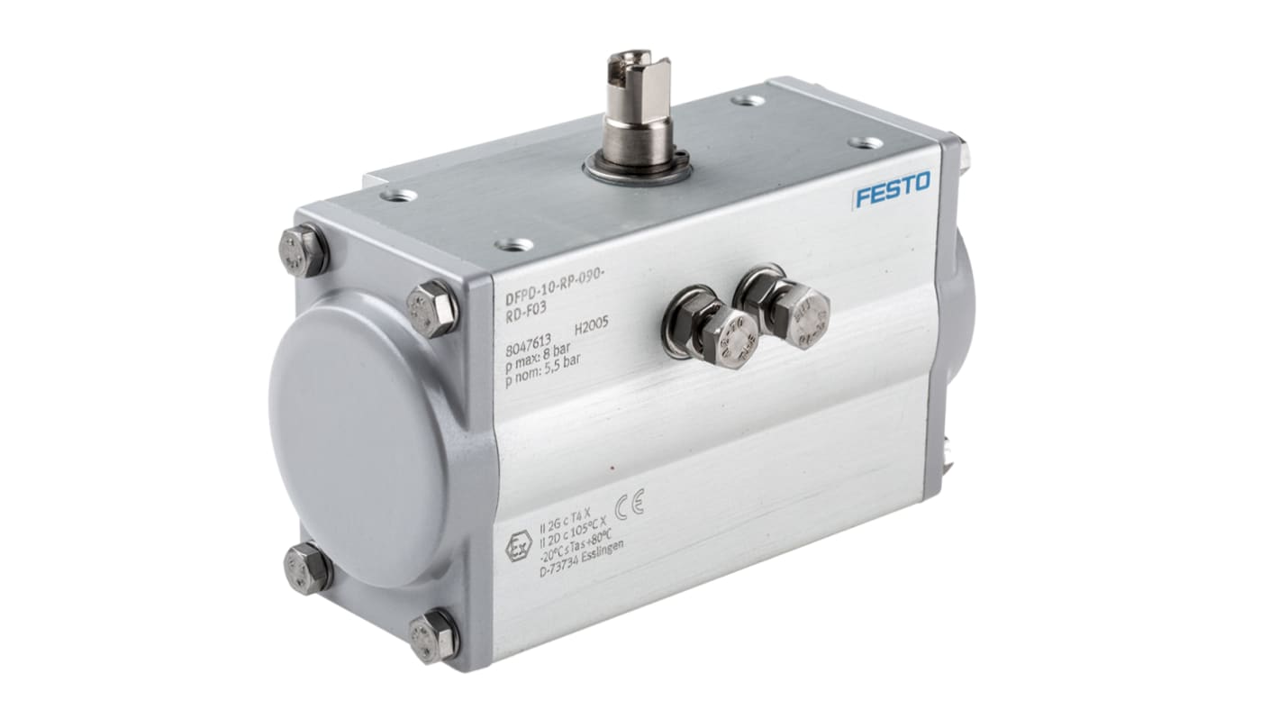 Festo 8 bar Double Action Pneumatic Rotary Actuator, 90° Rotary Angle