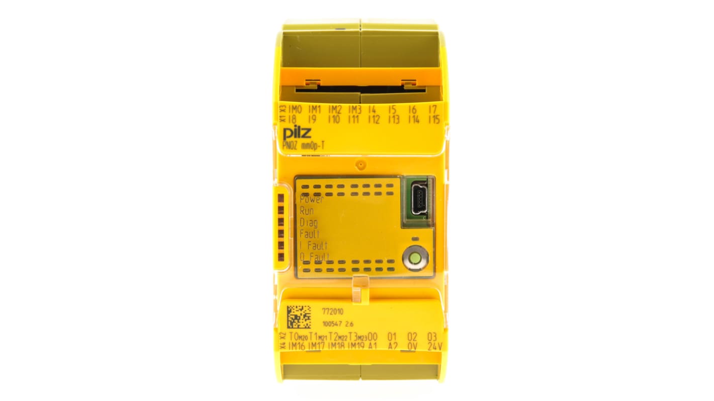 Pilz PNOZ mm0p-T Safety Controller, 20 Safety Inputs, 4 Safety Outputs, 24 V dc