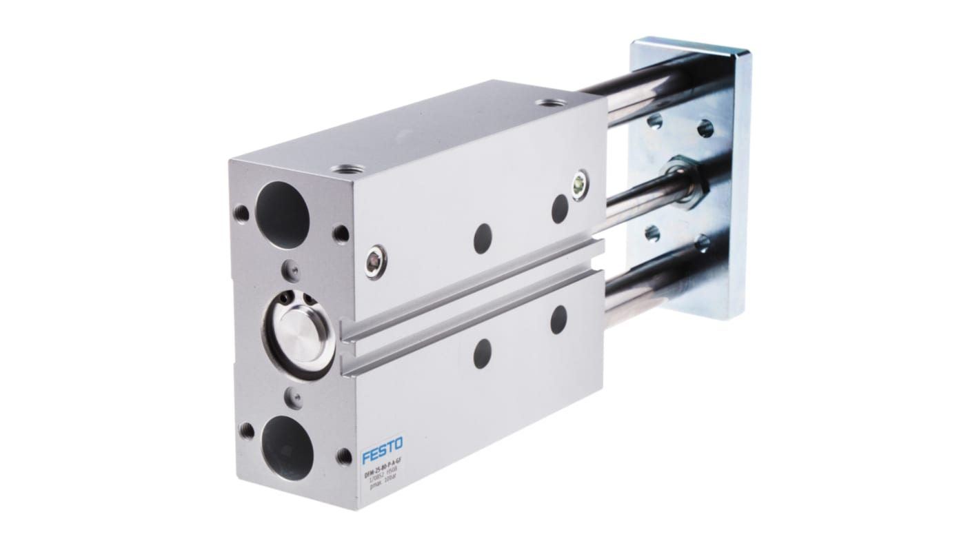 Festo Pneumatic Guided Cylinder - 170852, 25mm Bore, 80mm Stroke, DFM Series, Double Acting