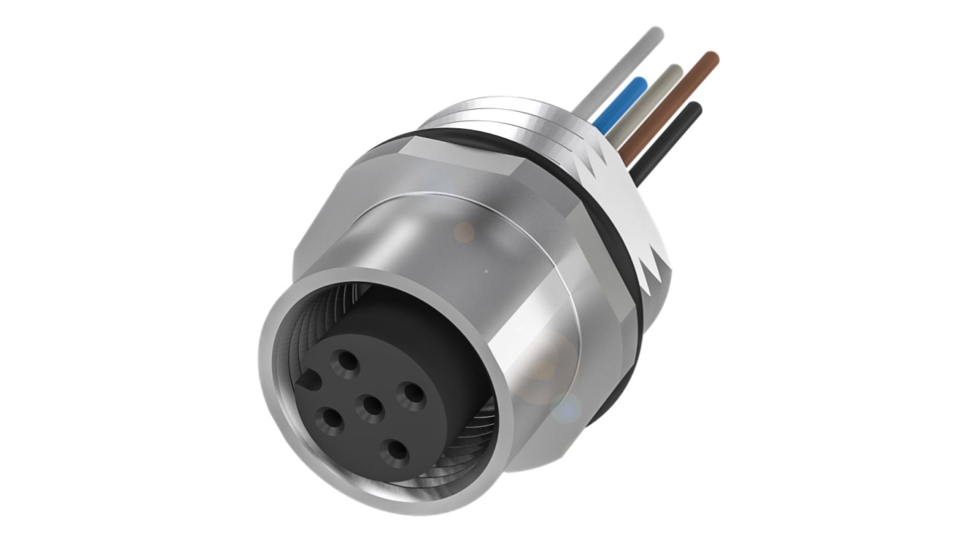 BALLUFF Industrial Circular Connectors, 1 Contacts, Cable Mount, M12 Connector, Socket, IP68