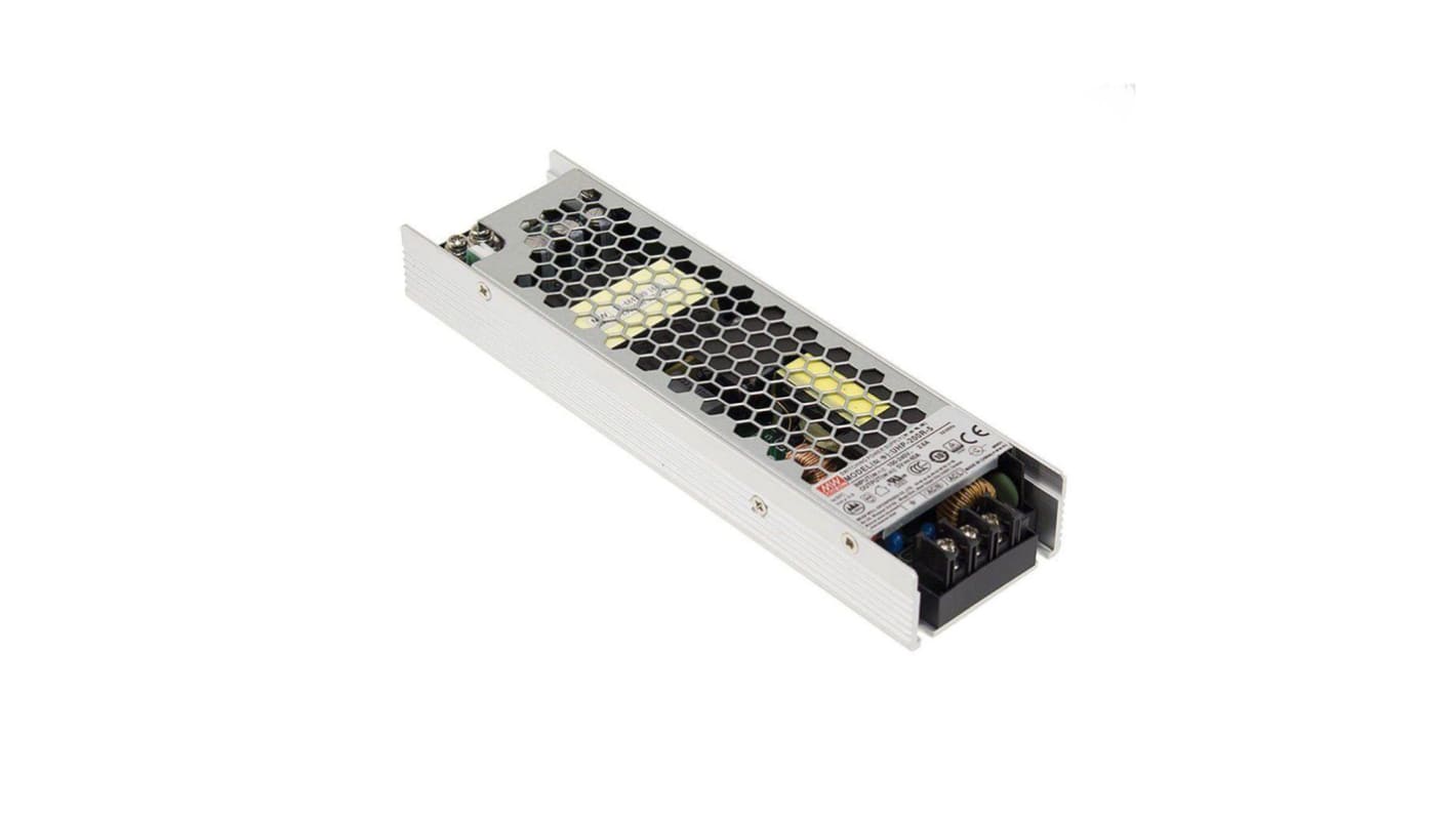 Mean Well Switching Power Supply, 12V dc, 16.7A, 200.4W, 1 Output 127 → 370 V dc, 90 → 264 V ac Input