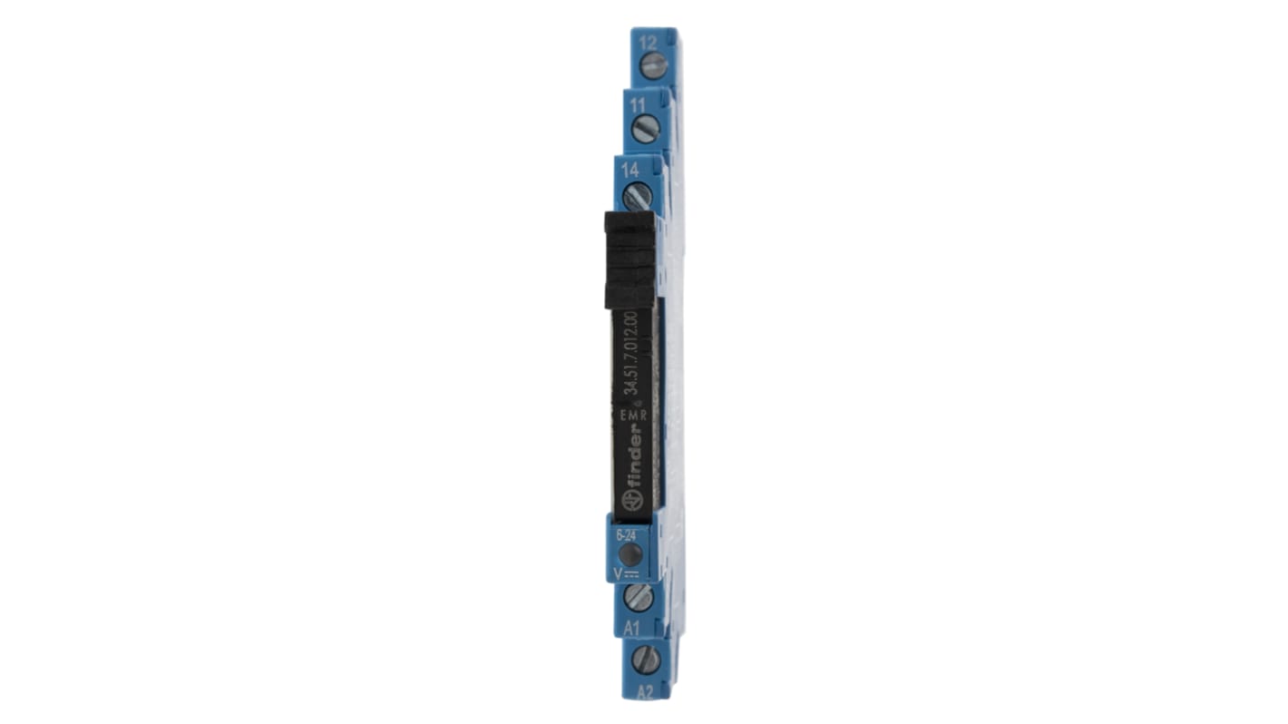 Finder  DIN Rail Mount Interface Relay, 12V dc Coil, SPDT