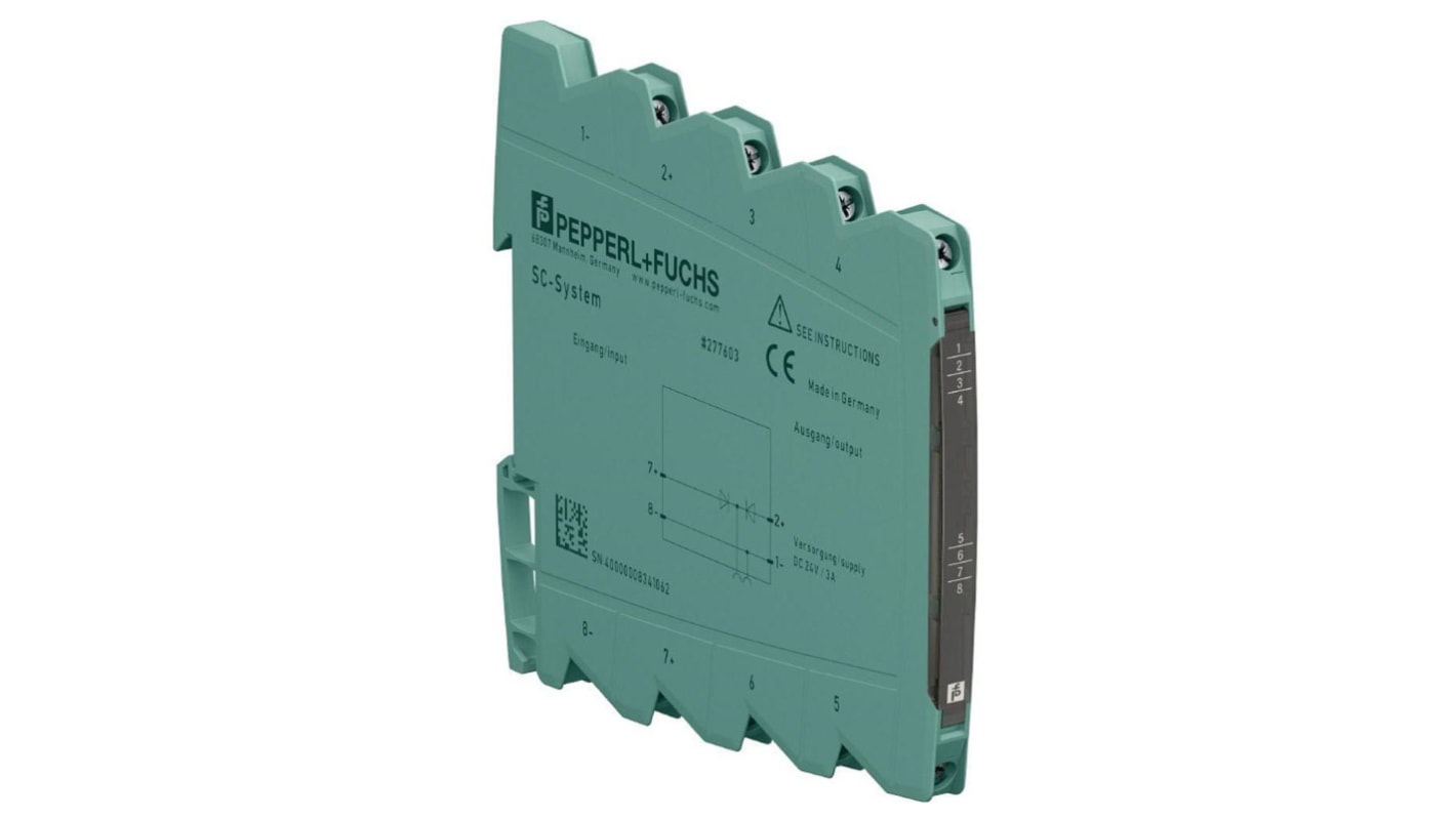 Pepperl + Fuchs S1SD Series Signal Conditioner, 16.8 → 31.2V dc, RTD, Potentiometer, Thermocouple, Voltage