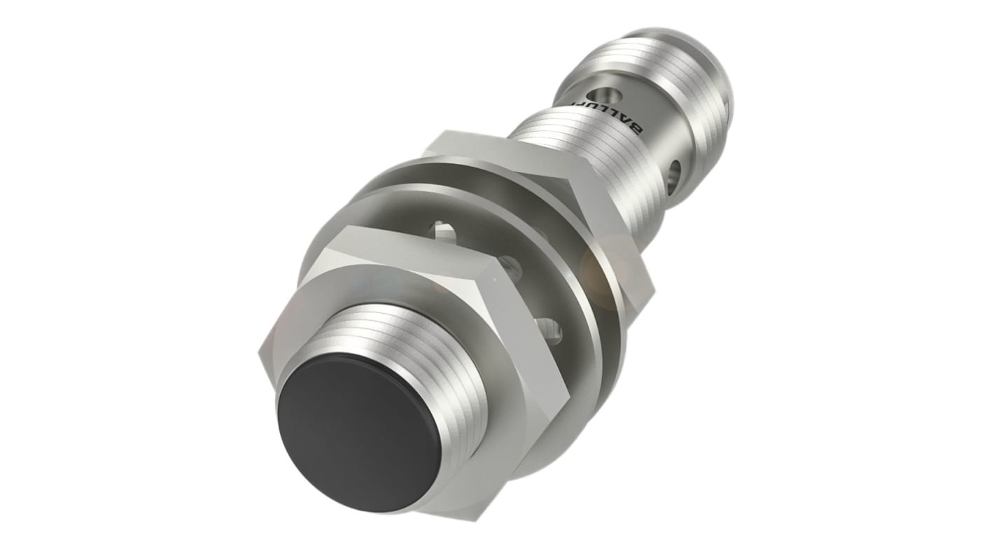 BALLUFF BES Series Inductive Barrel-Style Inductive Proximity Sensor, M12 x 1, 3mm Detection, Normally Open Output, 10