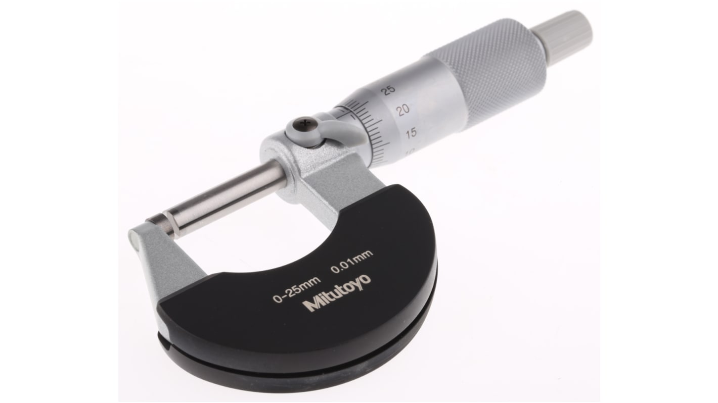 Mitutoyo 102-301 External Micrometer, Range 0 mm →25 mm