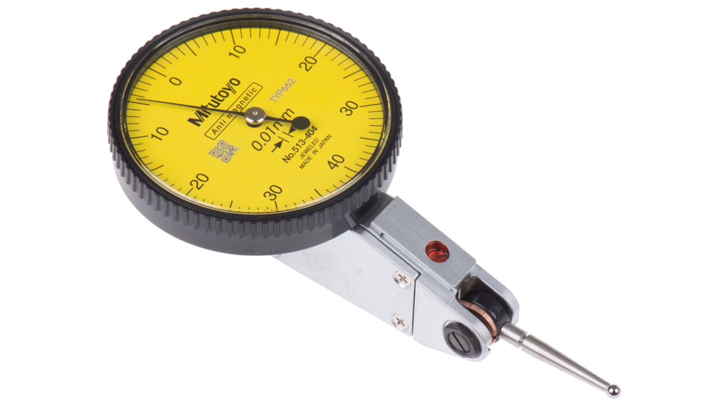 Mitutoyo 513-908-10E Metric DTI Gauge, +0.8mm Max. Measurement, 0.01 mm Resolution, 8 μm Accuracy