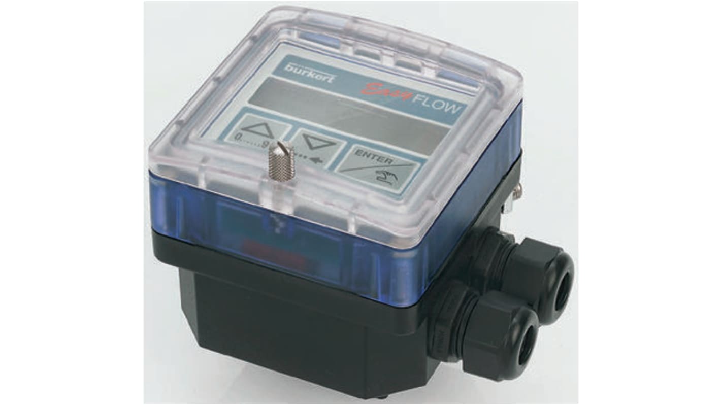 Burkert Compact Mount Flow Controller, Analogue, Pulse, Relay, Totalizer Output, 12 → 30 V dc, DN 15 → 50