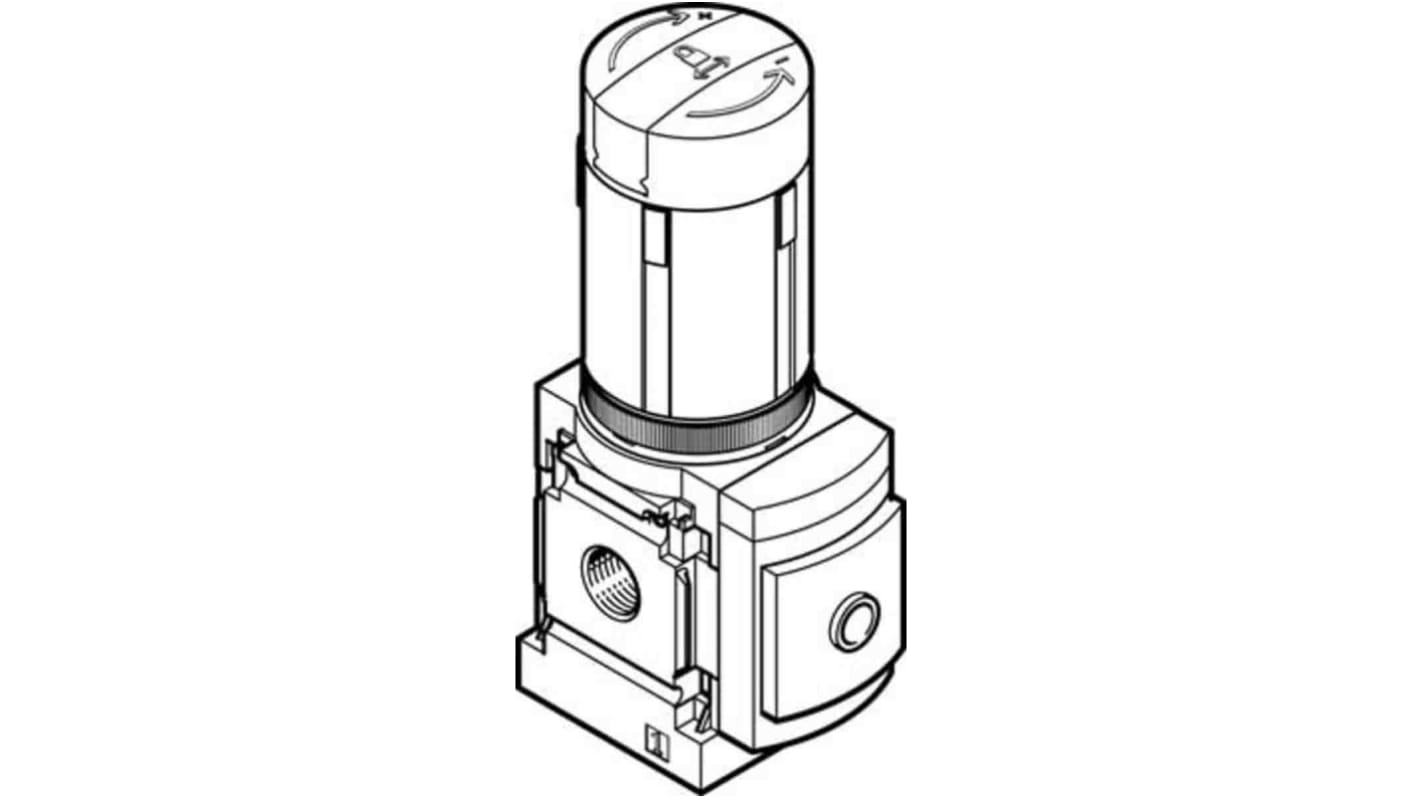 Festo G 1/2 Pneumatic Regulator - 0.3bar to 7bar, 20bar max. input, 530326