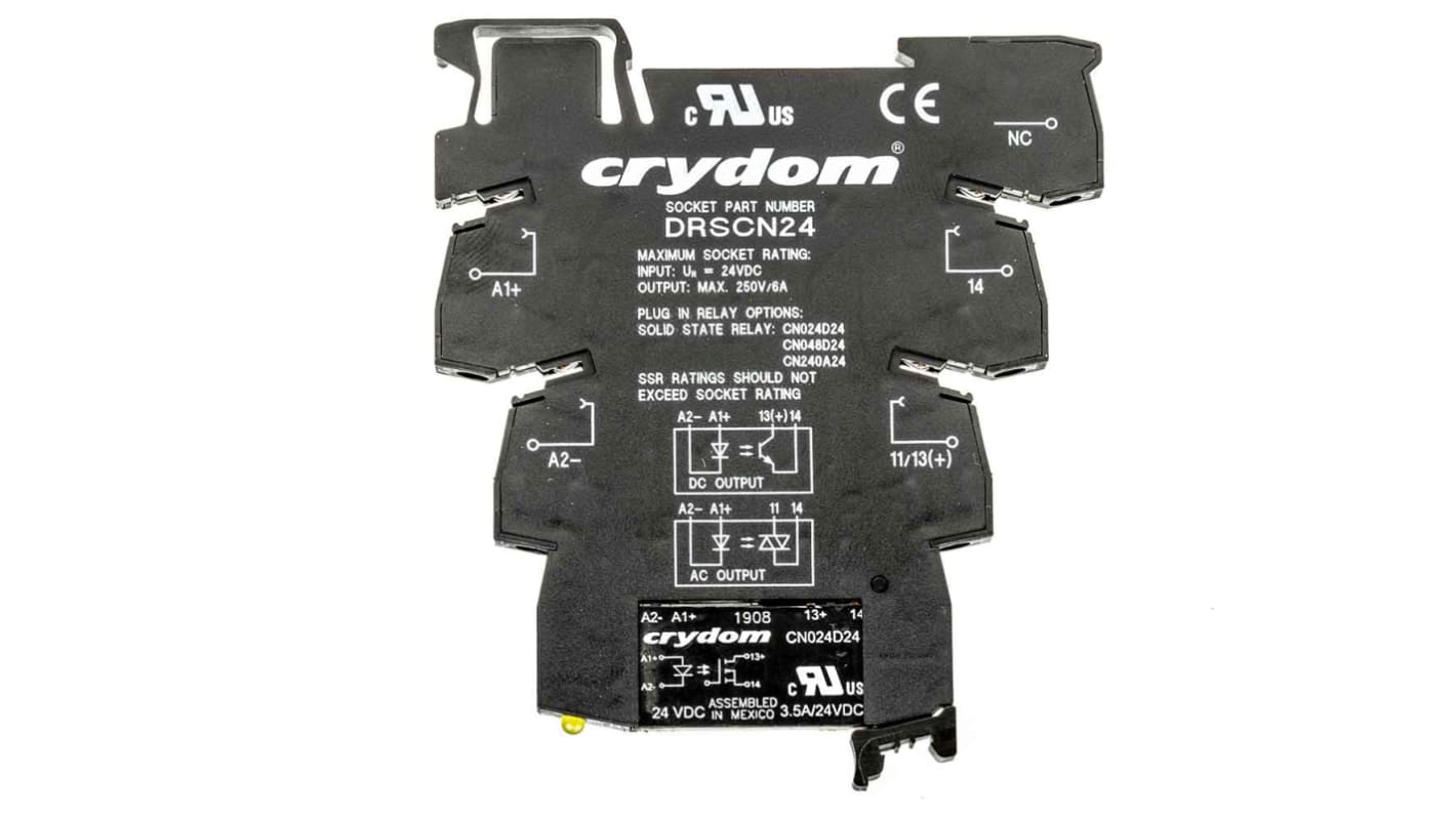 Sensata / Crydom DIN Rail Solid State Interface Relay, 3.5 A Max Load, 24 V dc Max Load, 30 V dc Max Control