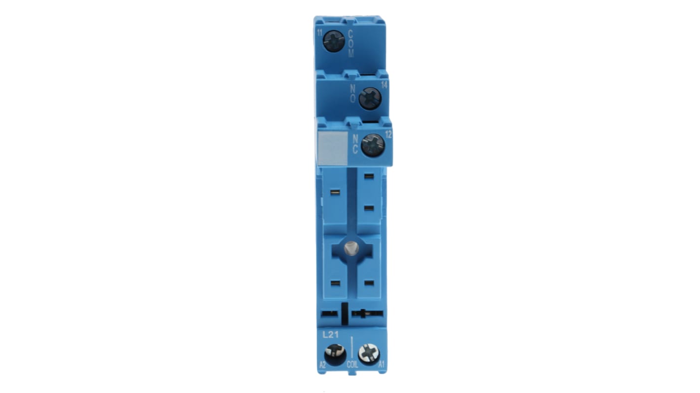 Finder 95 Relay Socket for use with 40.31 Series Relay, DIN Rail, 250V ac