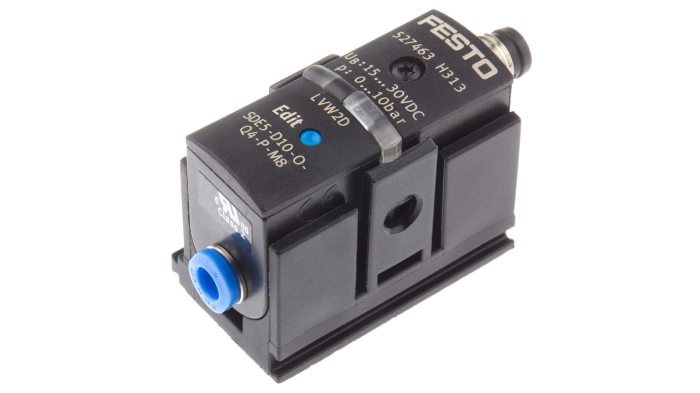 Festo Pressure Sensor, 15 to 30V dc, IP40 10bar