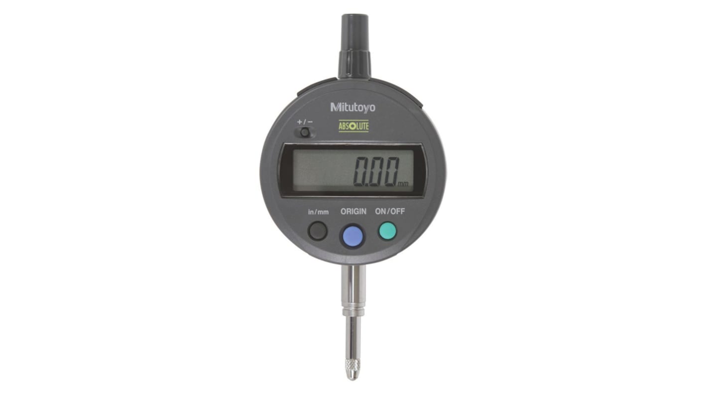 Mitutoyo 543-782 Imperial/Metric Dial Indicator, 0 → 0.5 in Measurement Range, 0.0005 in Resolution , ±0.0008 in