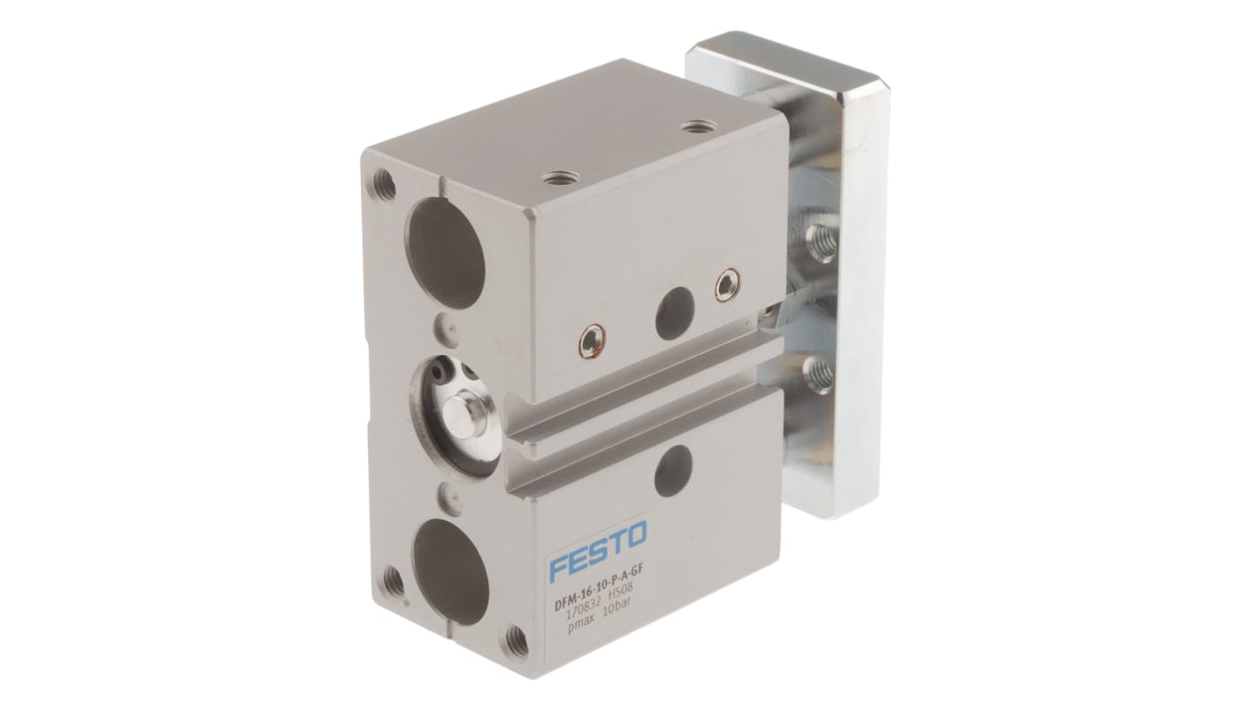 Festo Pneumatic Guided Cylinder - 170832, 16mm Bore, 10mm Stroke, DFM Series, Double Acting