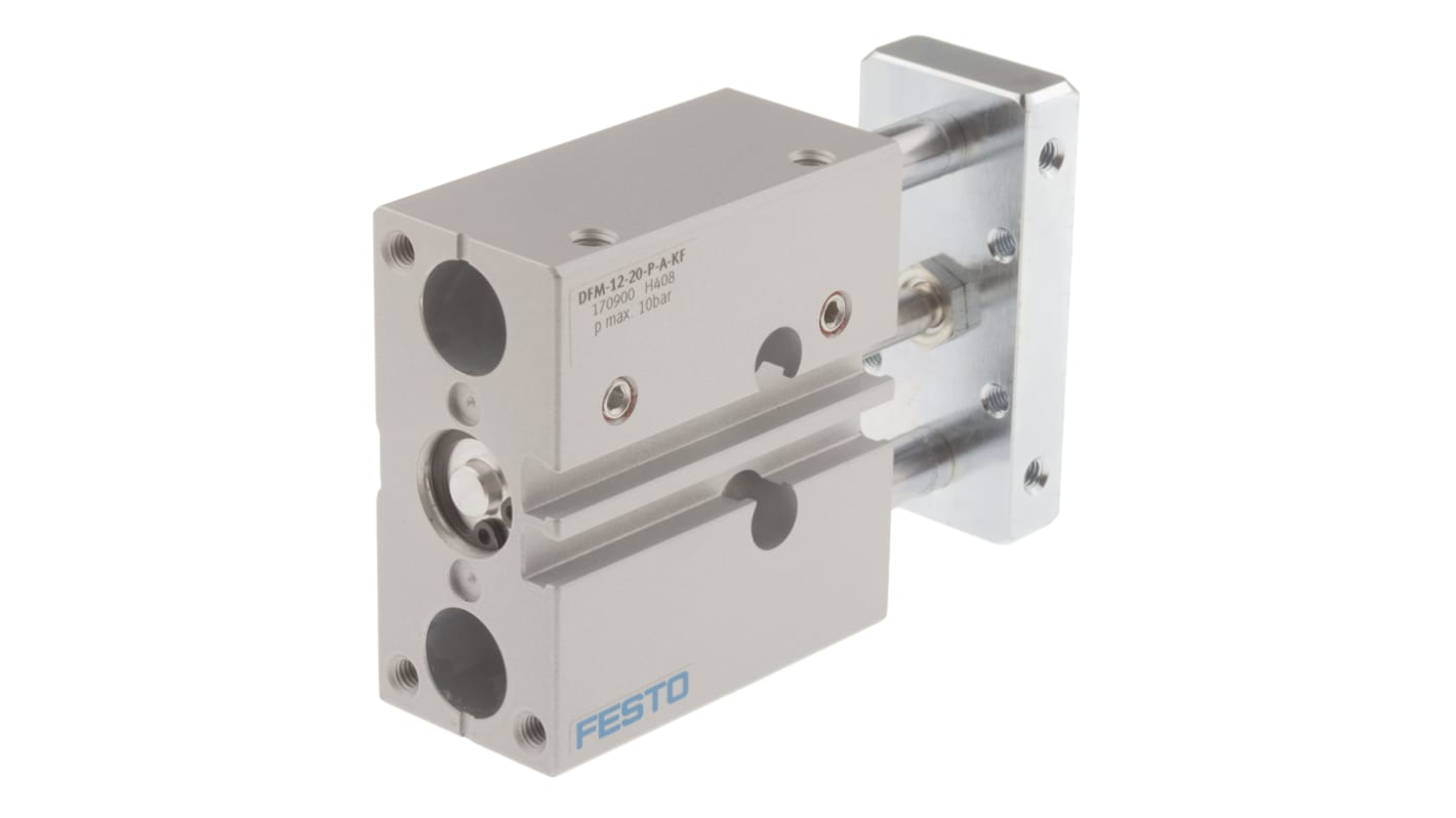 Festo Pneumatic Guided Cylinder - 170900, 12mm Bore, 20mm Stroke, DFM Series, Double Acting