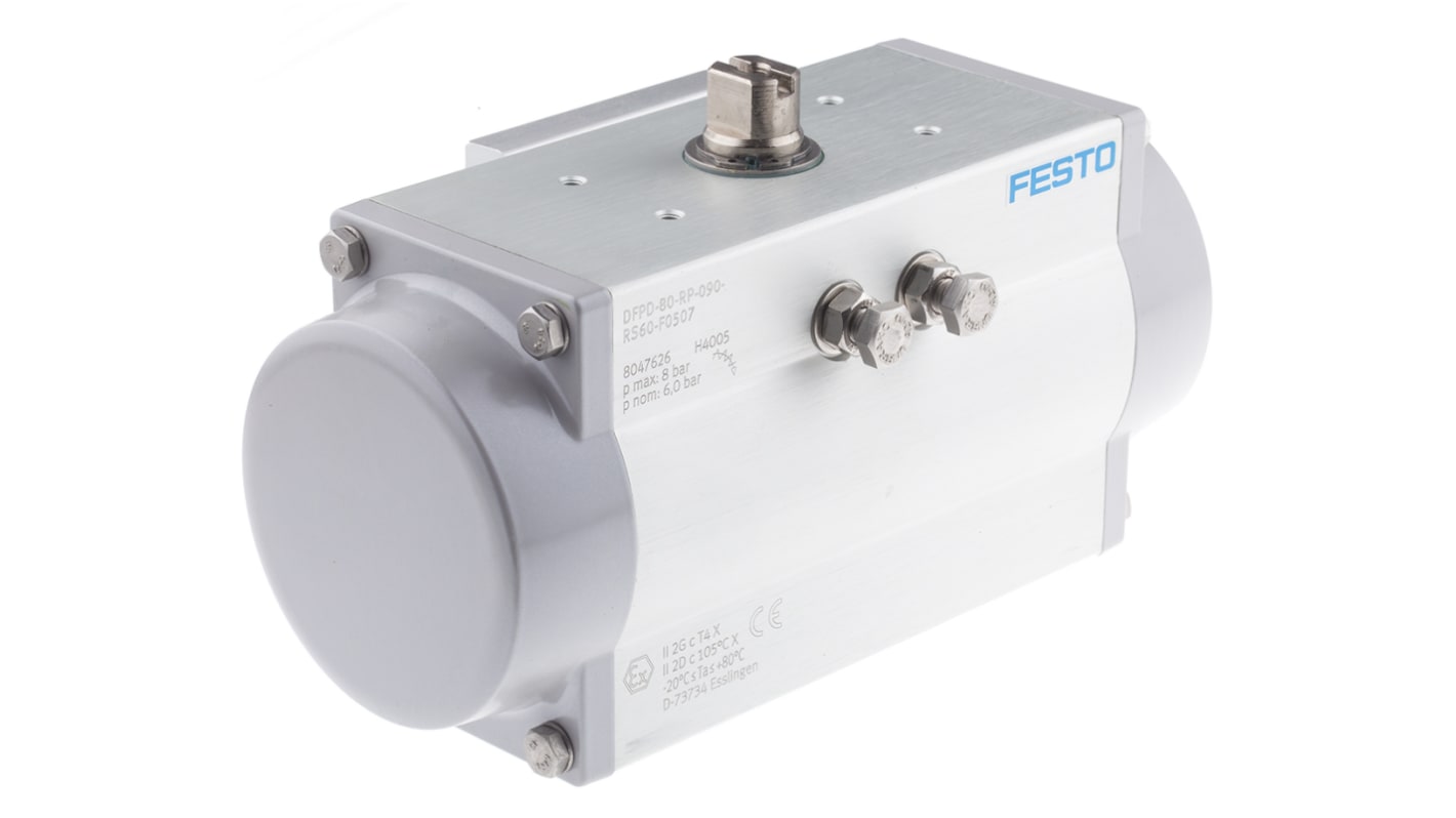 Festo 8 bar Single Action Pneumatic Rotary Actuator, 90° Rotary Angle