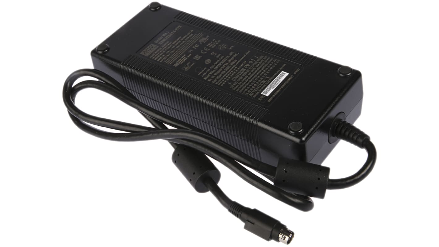 Mean Well 180W Power Brick AC/DC Adapter 12V dc Output, 0 → 15A Output