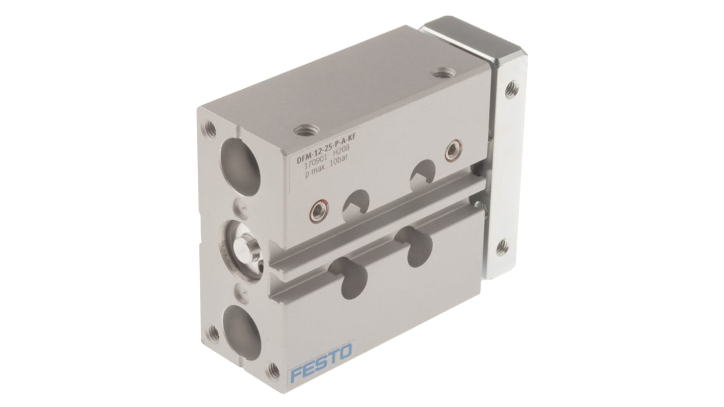 Festo Pneumatic Guided Cylinder - 170901, 12mm Bore, 25mm Stroke, DFM Series, Double Acting