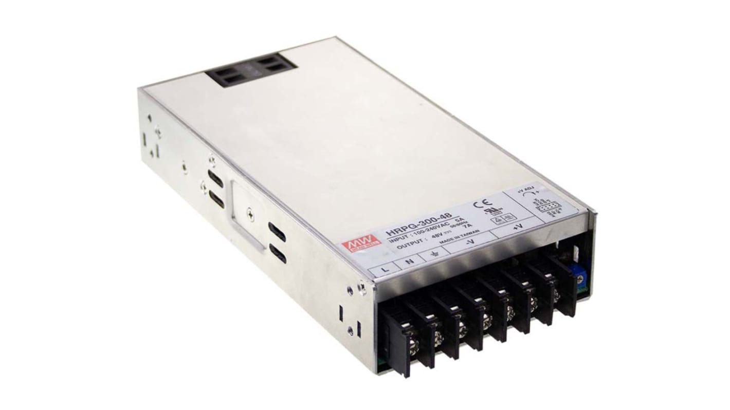 Mean Well Switching Power Supply, 12V dc, 27A, 324W, 1 Output 120 → 370 V dc, 85 → 264 V ac Input Voltage